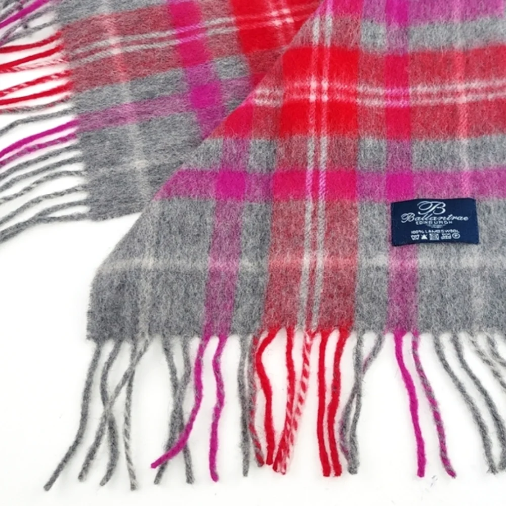 Lambswool Ballantrae Scotland Plaid Soft Scarf
